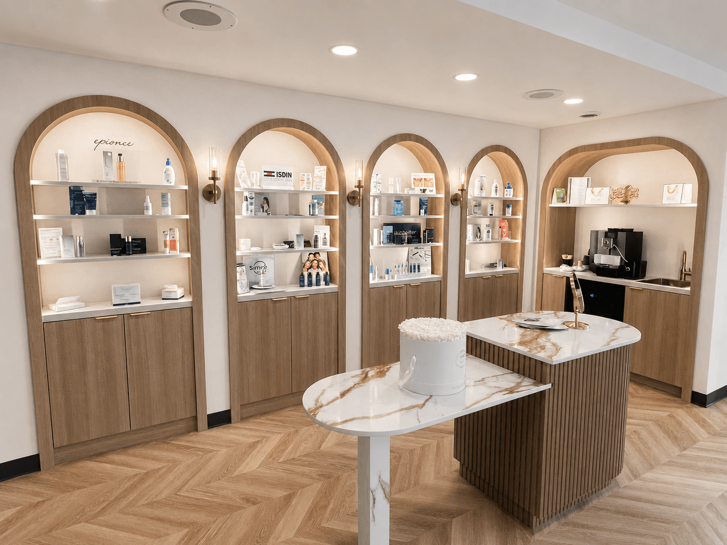 Commercial display cabinetry and millwork by DHR